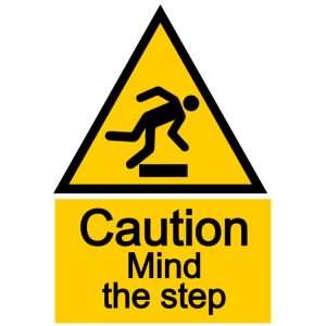 Caution - mind the step sign