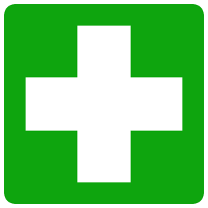 First aid - square sticker