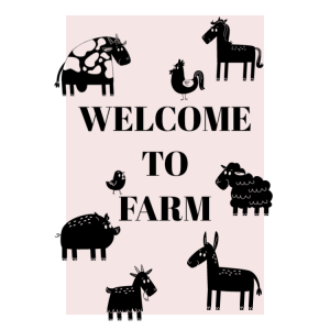 Welcome to farm sign