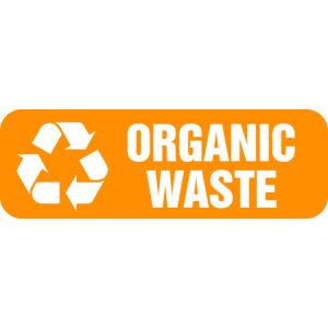 Orange organic waste landscape sticker