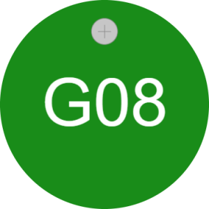 Custom green plastic tag