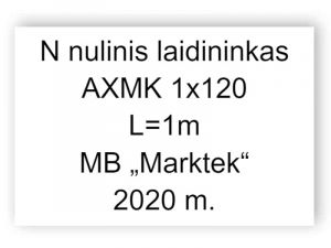 0,4 kV kabeliai Transformatoriaus fazėms 1