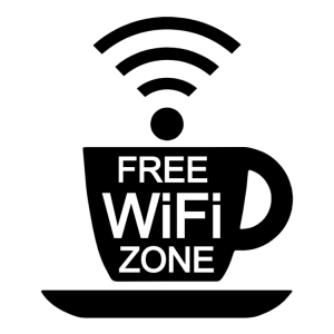 Free wifi zone - cup sticker