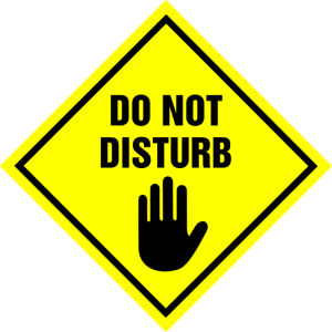 Do not disturb sign