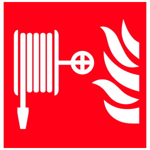 Fire hose reel symbol sign