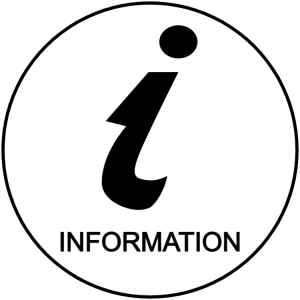 Rounded information sticker