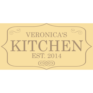 Wooden kitchen sign