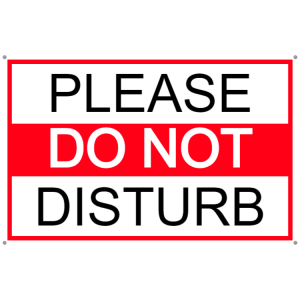Please do not disturb sign 1
