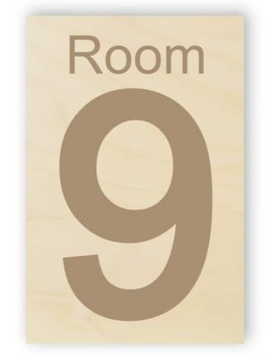 Wooden Room Number
