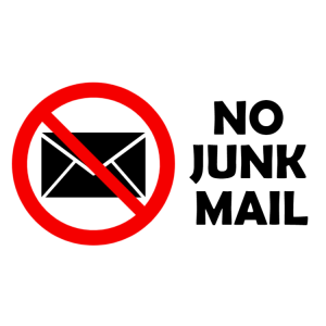 No junk mail sign 3