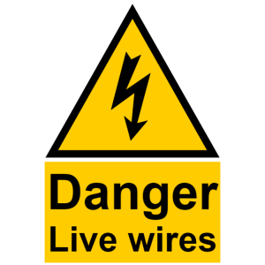 Danger - live wires