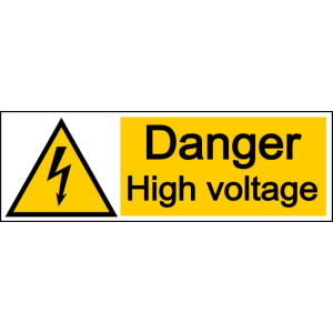 Danger high voltage - landscape sign