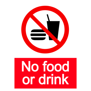No food or drink sign