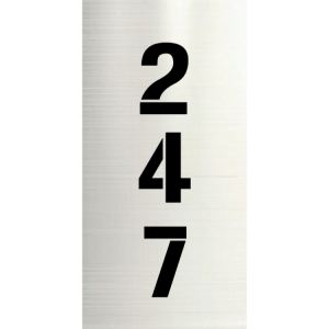 Aluminium rectangular door number