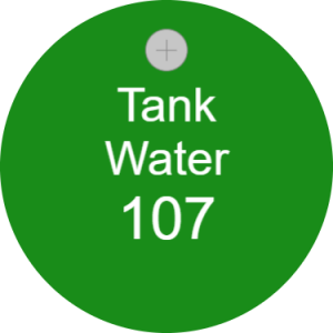 Tank water tag - green round