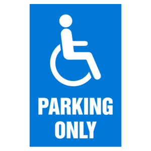 Disabled sign - Parking only