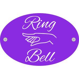 Ring the bell - violet sign