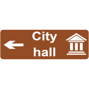 City hall - tourist direction