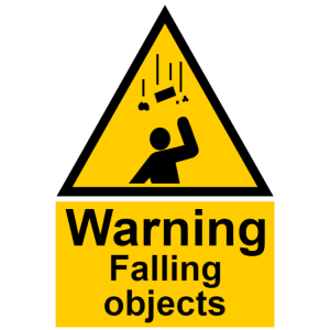 Warning - falling objects