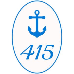 Door number with anchor