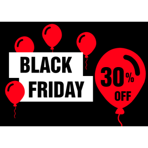 Black friday - red and black landscape sign