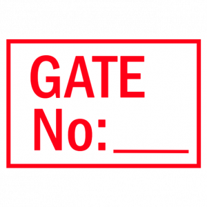 Gate sign No: