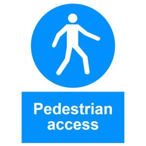 Pedestrian access sign