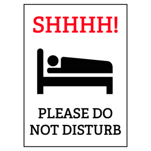 Please do not disturb sign