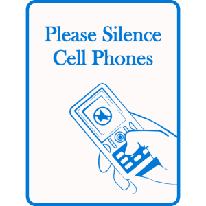 Please silence cell phones sign