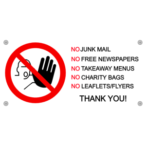 No junk mail sign 5