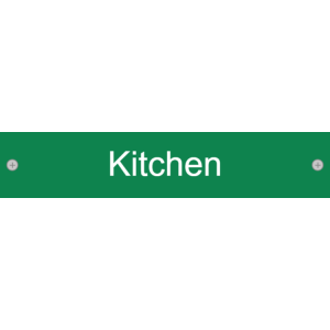 Aluminium kitchen sign