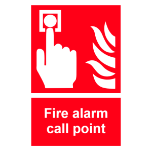 Fire alarm call point sign