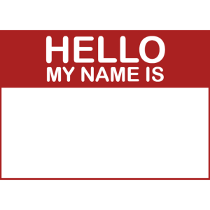 Name sticker