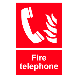 Fire telephone sign