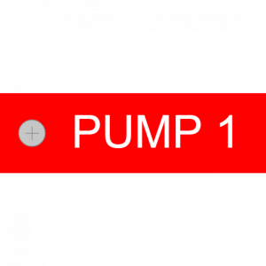Pump 1 - plastic engraved sign with hole