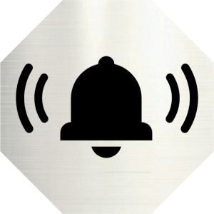 Ring bell - aluminium sign