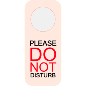 Do not disturb - printed plastic - door hanger