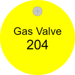 Gas valve tag