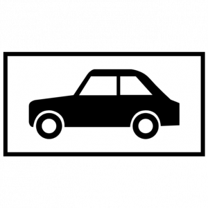 Parking place for motor cars sign