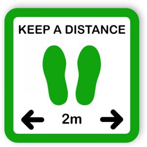 Keep a distance sign